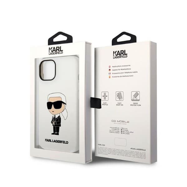 Karl Lagerfeld Silikon NFT Ikonik - iPhone 14 Plus-skal (vitt)