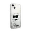 Pikkukuva 4 / 8: Karl Lagerfeld Liquid Glitter NFT Choupette Head - iPhone 14 Plus -suojakuori (hopea)