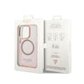 Miniatyrbillede 8 af 8: Guess Gold Outline Translucent MagSafe - iPhone 14 Pro cover (lyserød)