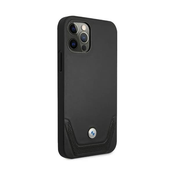 BMW Läderperforerat - iPhone 12 / iPhone 12 Pro Skal (Svart)