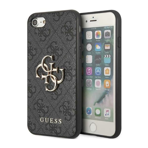 Guess 4G Big Metal Logo - Etui til iPhone SE (2022/2020) / 8 / 7 (grå)