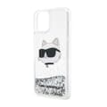 Miniatyrbillede 6 af 8: Karl Lagerfeld Liquid Glitter NFT Choupette Head - iPhone 12 / iPhone 12 Pro cover (sølv)