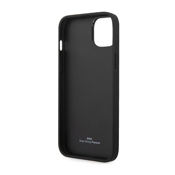 BMW Læder Diamantmønster - iPhone 14 Etui (Bordeauxrød)