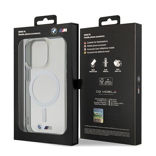 BMW Sølvring MagSafe - iPhone 14 Pro cover (gennemsigtig)