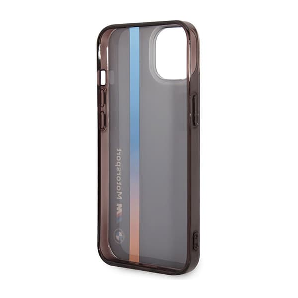 BMW kolmivärinen raita - iPhone 14 -kotelo (musta)