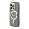 Miniatyrbild 2 av 8: Guess Glitter Gold MagSafe - iPhone 14 Pro-skal (svart)