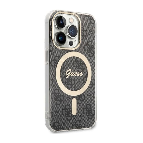 Guess 4G MagSafe - iPhone 14 Pro -kotelo (musta)