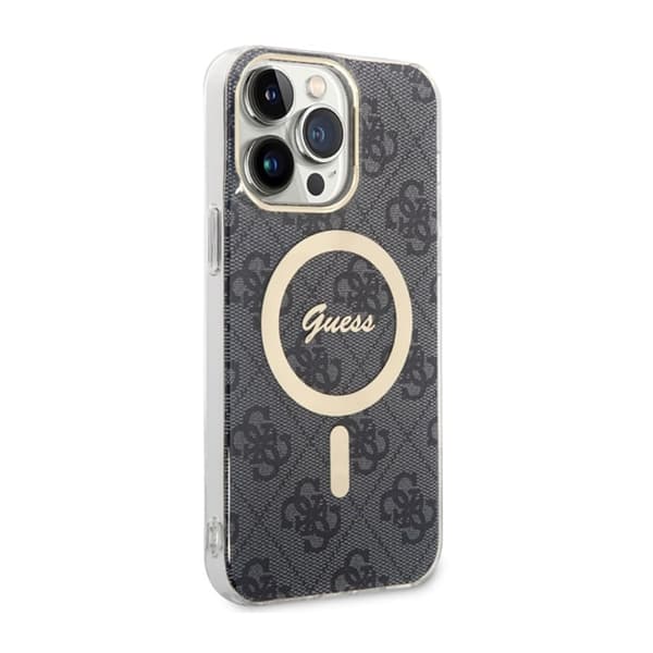 Guess 4G MagSafe - iPhone 14 Pro Max -suojakuori (musta)