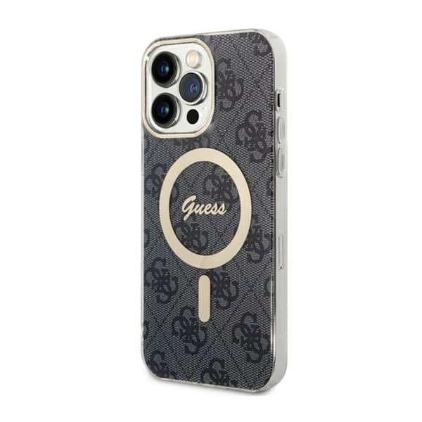 Guess 4G MagSafe - iPhone 14 Pro Max -suojakuori (musta)