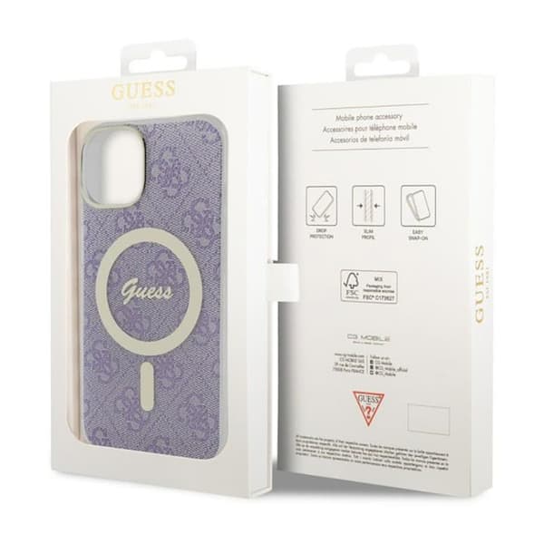 Guess 4G MagSafe - iPhone 14-skal (lila)