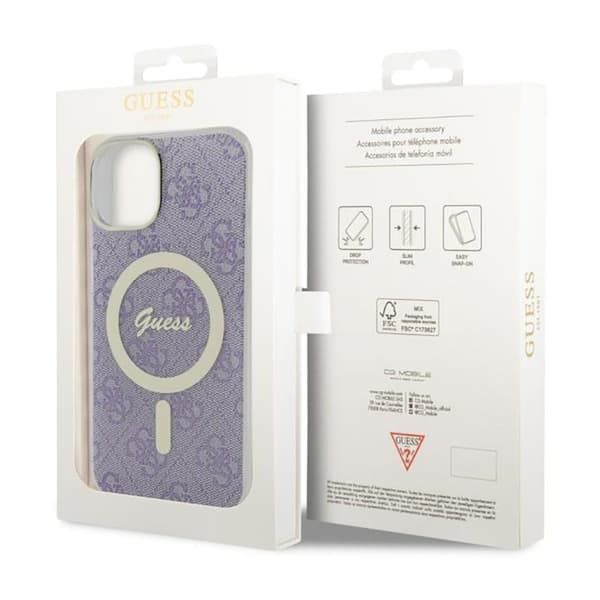 Guess 4G MagSafe - iPhone 14 Plus-skal (lila)