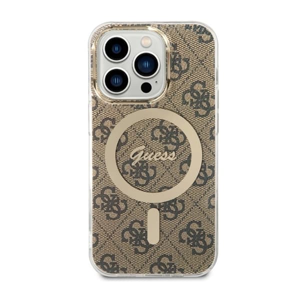 Guess 4G MagSafe - iPhone 14 Pro Max -kotelo (ruskea)