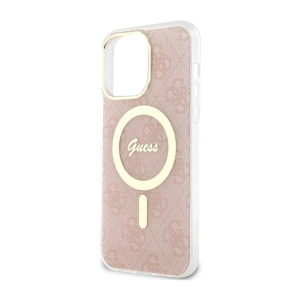 Guess 4G MagSafe - iPhone 14 Pro Max -suojakuori (vaaleanpunainen)