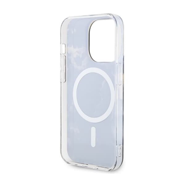 Guess Golden Marble MagSafe - iPhone 14 Pro -kotelo (musta)