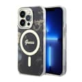 Miniatyrbillede 1 af 8: Guess Golden Marble MagSafe - iPhone 14 Pro cover (sort)