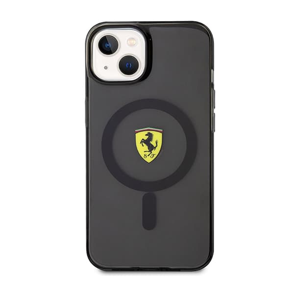 Ferrari läpikuultava MagSafe - iPhone 14 Plus -kotelo (musta)