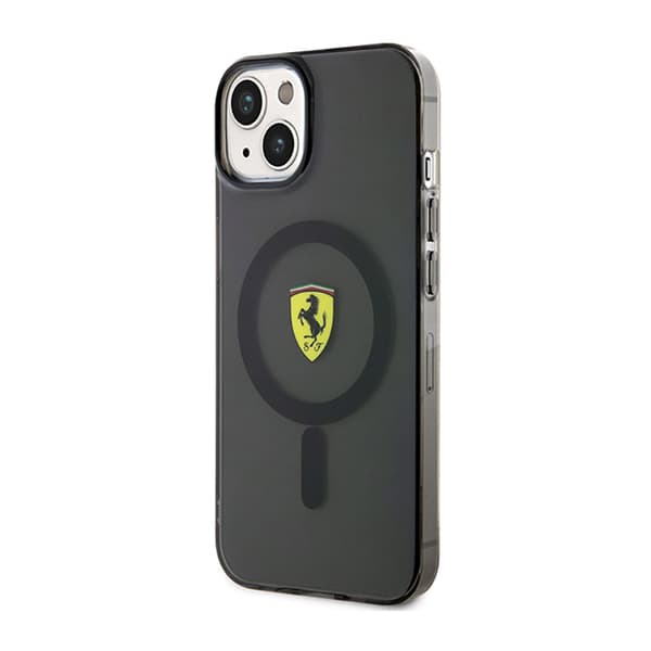 Ferrari läpikuultava MagSafe - iPhone 14 Plus -kotelo (musta)