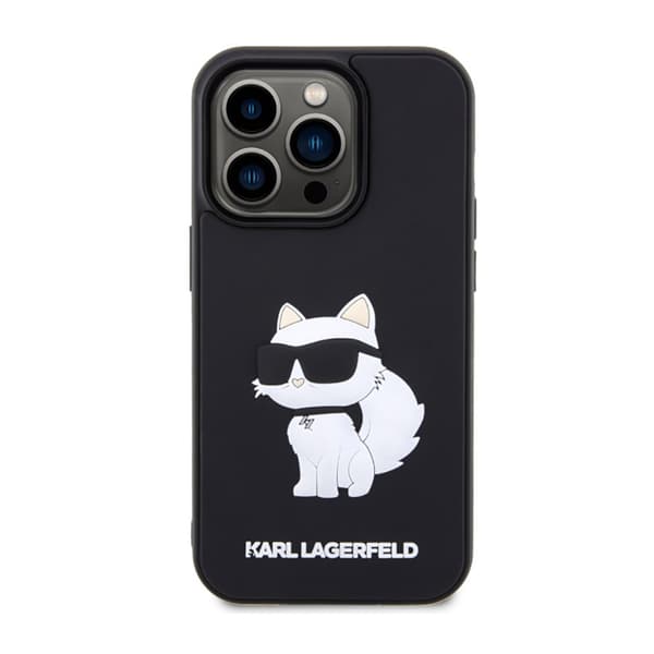 Karl Lagerfeld 3D Rubber NFT Choupette - iPhone 14 Pro Max -suojakuori (musta)