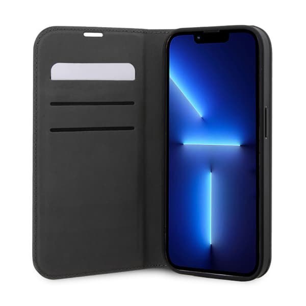 Karl Lagerfeld Booktype NFT Saffiano Karl & Choupette - iPhone 14 Pro cover (sølv)