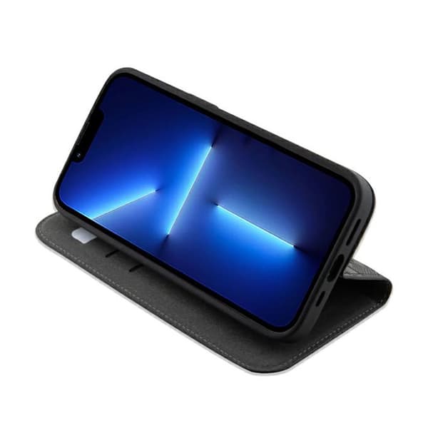 Karl Lagerfeld Booktype Saffiano Monogram - iPhone 14 Pro Max -kotelo (musta)