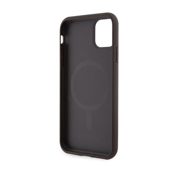 Guess 4G Printed Stripes MagSafe - iPhone 11 -suojakuori (ruskea)