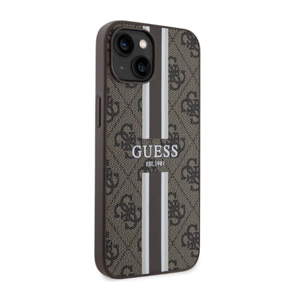 Guess 4G Printed Stripes MagSafe - iPhone 14 Plus cover (brun)