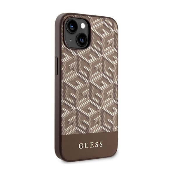 Guess GCube Stripes MagSafe - iPhone 14 Plus cover (brun)