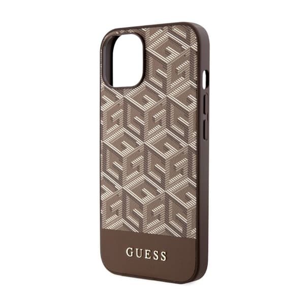 Guess GCube Stripes MagSafe - iPhone 14 Plus cover (brun)
