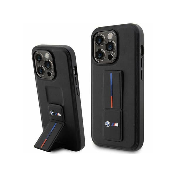 BMW Grip Stand Hot Stamp - iPhone 14 Pro Max cover (sort)