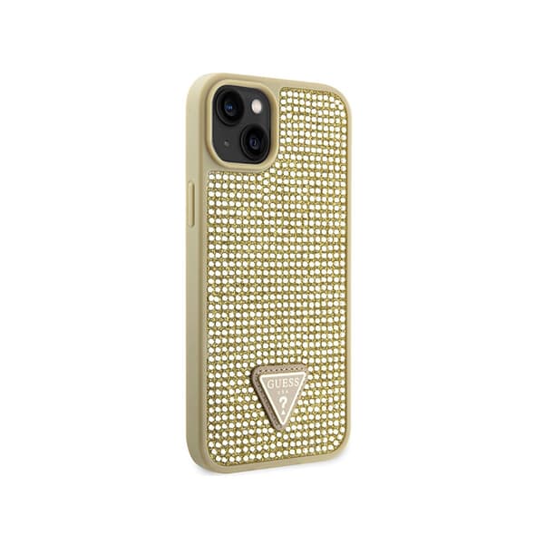 Guess Rhinestone Triangle - iPhone 14 Plus cover (guld)
