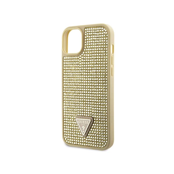 Guess Rhinestone Triangle - iPhone 14 Plus cover (guld)