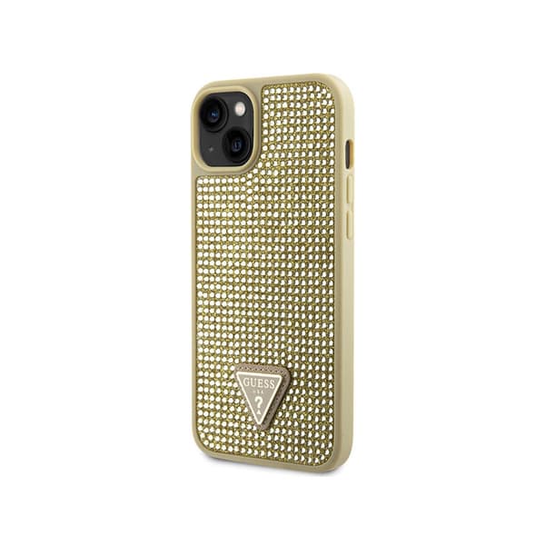 Guess Rhinestone Triangle - iPhone 14 Plus cover (guld)