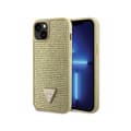 Miniatyrbillede 1 af 8: Guess Rhinestone Triangle - iPhone 14 Plus cover (guld)