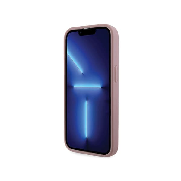 Guess Strass Triangle - iPhone 14 Pro -suojakuori (Vaaleanpunainen)