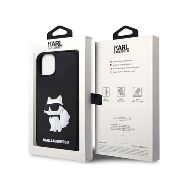 Karl Lagerfeld 3D Rubber NFT Choupette - iPhone 14 Plus cover (sort)