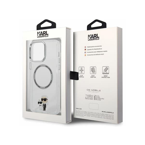 Karl Lagerfeld IML NFT Karl & Choupette MagSafe - iPhone 13 Pro Max -suojakuori (kirkas)