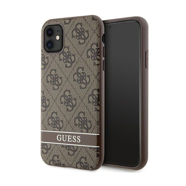 Guess 4G Printed Stripe - iPhone 11 / iPhone XR cover (brun)