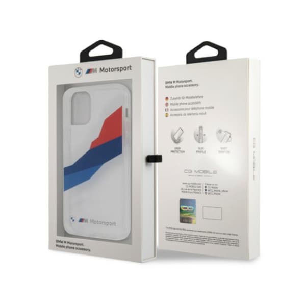 BMW Motorsport Tricolor - iPhone 12 Pro Max -suojakuori (läpinäkyvä)