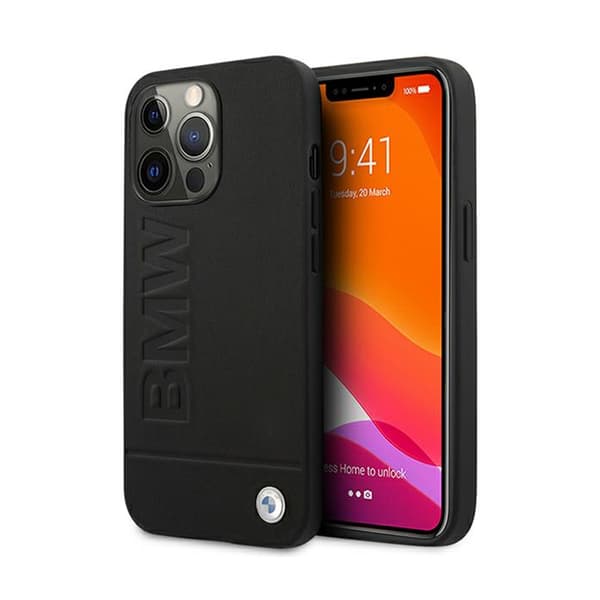 BMW Signature Logo Print - iPhone 13 Pro Max-skal (svart)