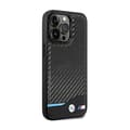 Miniatyrbillede 4 af 8: BMW Læder Carbon Blue Line - iPhone 13 Pro Max Etui (Sort)