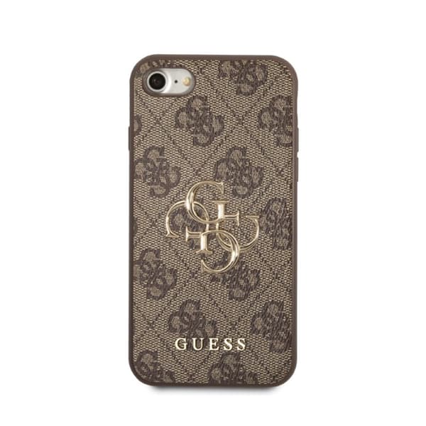 Guess 4G Big Metal Logo - Cover til iPhone SE (2022/2020) / 8 / 7 (Brun)