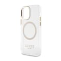 Miniatyrbild 6 av 8: Guess Metal Outline MagSafe - iPhone 12 / iPhone 12 Pro-skal (transparent / guld)