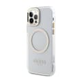 Miniatyrbild 2 av 8: Guess Metal Outline MagSafe - iPhone 12 / iPhone 12 Pro-skal (transparent / guld)