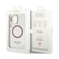 Miniatyrbild 8 av 8: Guess Metal Outline MagSafe - iPhone 12 / iPhone 12 Pro-skal (genomskinligt / rosa)