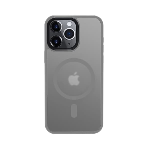 Crong Hybrid Frost MAG Cover - iPhone 15 Pro MagSafe-cover (grå)