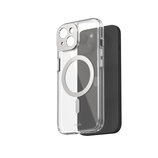 Moshi iGlaze MagSafe - iPhone 15 -kotelo (Luna Silver)