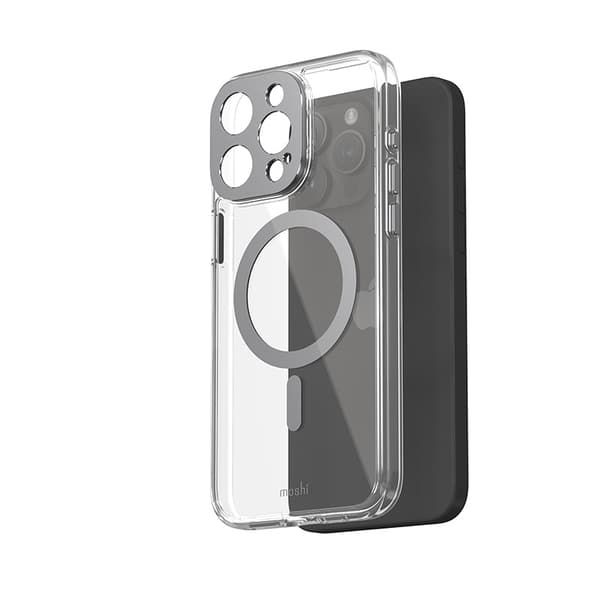 Moshi iGlaze MagSafe - iPhone 15 Pro Max -kotelo (meteoriittiharmaa)