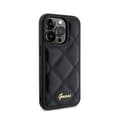 Miniatyrbillede 4 af 8: Guess Quiltet Metal Logo - iPhone 15 Pro cover (sort)