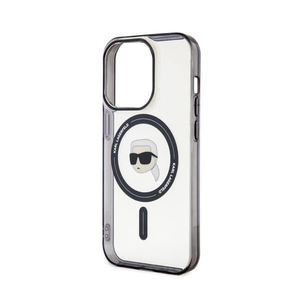 Karl Lagerfeld IML Karl Head MagSafe - iPhone 15 Pro -suojakuori (kirkas)