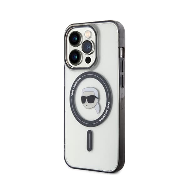 Karl Lagerfeld IML Karl Head MagSafe - iPhone 15 Pro -suojakuori (kirkas)
